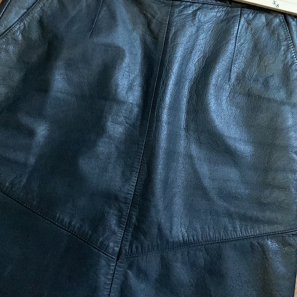 Leather Moto Pencil Skirt by Evan Davies Size 10 - Picture 11 of 11